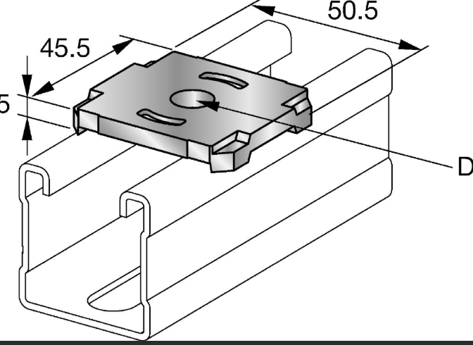 PLACA PERFORADA GALVANIZADA MQZ-L11-F